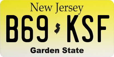 NJ license plate B69KSF