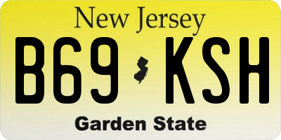 NJ license plate B69KSH