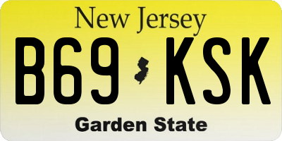 NJ license plate B69KSK