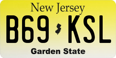 NJ license plate B69KSL
