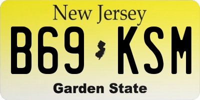 NJ license plate B69KSM