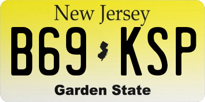 NJ license plate B69KSP