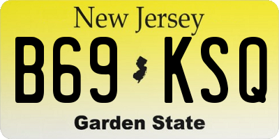 NJ license plate B69KSQ