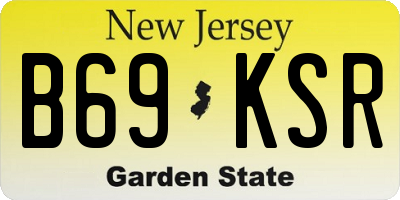 NJ license plate B69KSR