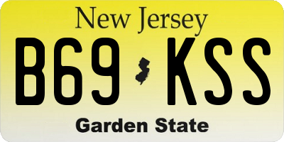 NJ license plate B69KSS