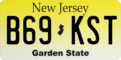 NJ license plate B69KST