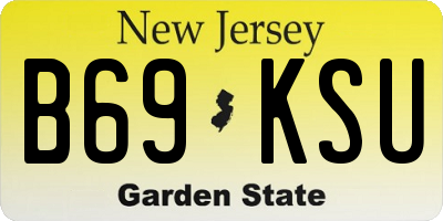NJ license plate B69KSU