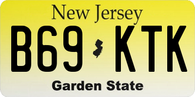 NJ license plate B69KTK
