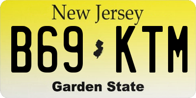 NJ license plate B69KTM