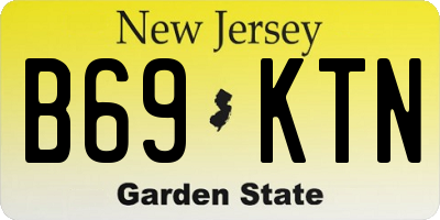NJ license plate B69KTN