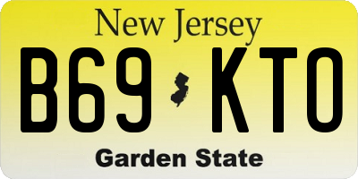 NJ license plate B69KTO