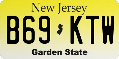 NJ license plate B69KTW