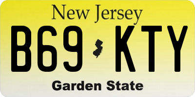 NJ license plate B69KTY