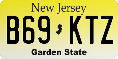 NJ license plate B69KTZ