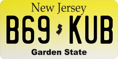 NJ license plate B69KUB
