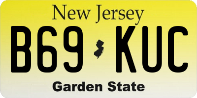 NJ license plate B69KUC