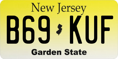 NJ license plate B69KUF