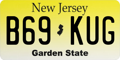 NJ license plate B69KUG