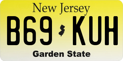 NJ license plate B69KUH