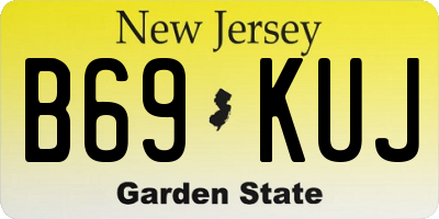 NJ license plate B69KUJ
