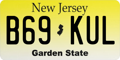 NJ license plate B69KUL