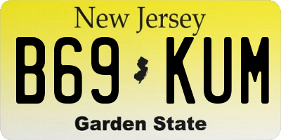 NJ license plate B69KUM