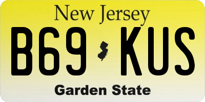 NJ license plate B69KUS