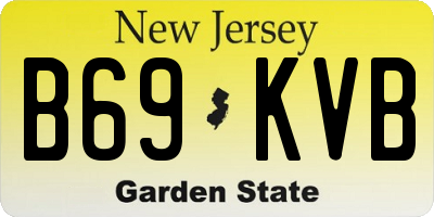 NJ license plate B69KVB
