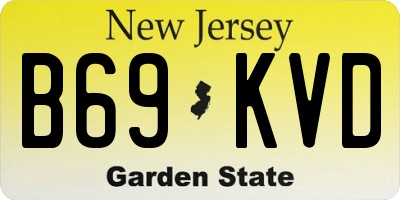NJ license plate B69KVD