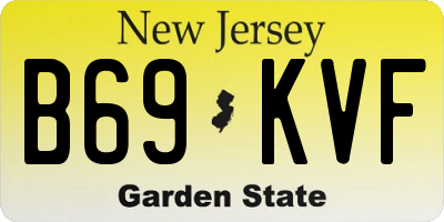NJ license plate B69KVF