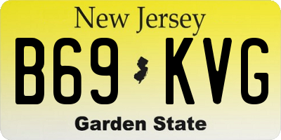 NJ license plate B69KVG