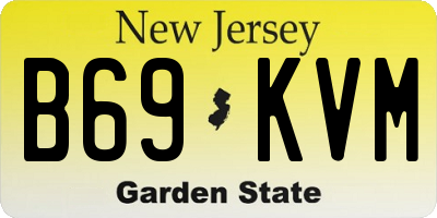 NJ license plate B69KVM