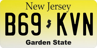 NJ license plate B69KVN