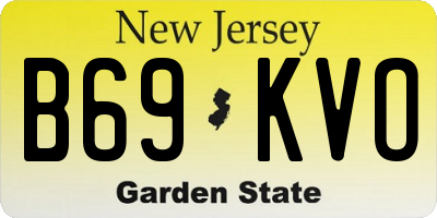 NJ license plate B69KVO