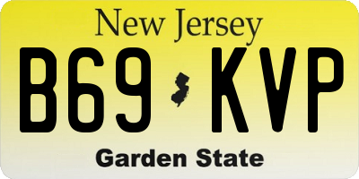 NJ license plate B69KVP