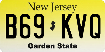 NJ license plate B69KVQ