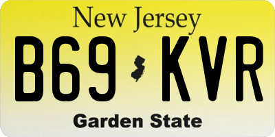 NJ license plate B69KVR
