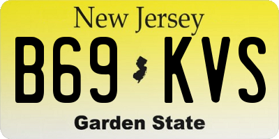 NJ license plate B69KVS