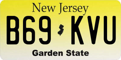 NJ license plate B69KVU