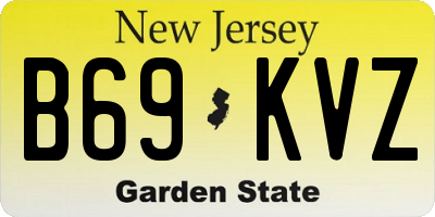 NJ license plate B69KVZ