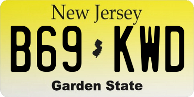 NJ license plate B69KWD