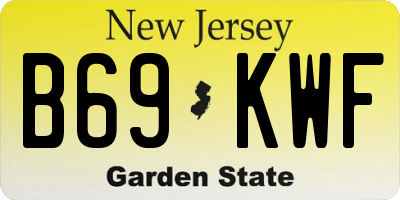 NJ license plate B69KWF