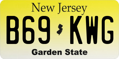 NJ license plate B69KWG
