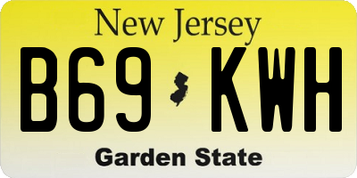 NJ license plate B69KWH