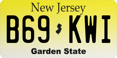 NJ license plate B69KWI