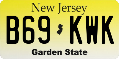 NJ license plate B69KWK