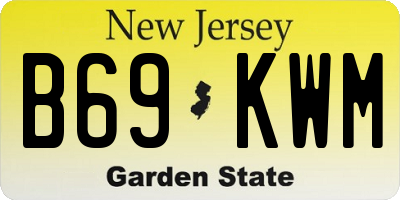 NJ license plate B69KWM
