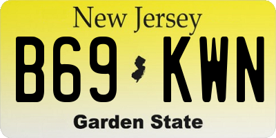 NJ license plate B69KWN