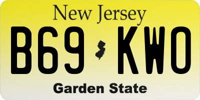 NJ license plate B69KWO