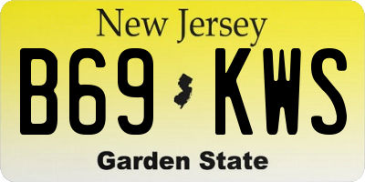 NJ license plate B69KWS